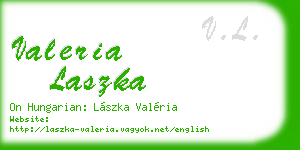 valeria laszka business card