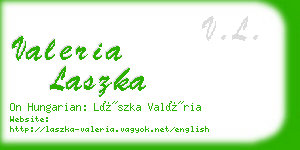 valeria laszka business card